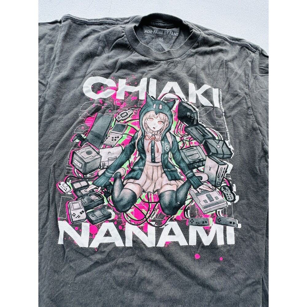 Danganronpa Chisaki Nanamia Black T-shirt Womens Size medium Mens Small Anime